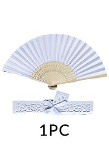1/10pcs, 21cm Fabric Hand Fan With Customizable Text, Comes With Hollow Carved Gift Box And Thank You Card. Suitable As Bride, Bridesmaid, Wedding Favor Gifts, As Well As Learning Supplies For Teenagers, Middle/High School, College Students, Clothing Accessories, Halloween Themed Gifts For Boyfriend, Girlfriend, Family And Friends