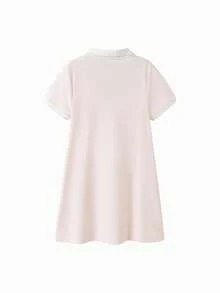 Balabala 女童连衣裙儿童夏装2025新款中大童女童polo衫连衣裙 - 粉紅 - 查看 5