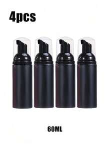 60毫升粉色泡沫按压瓶，睫毛洗发水瓶，旅行泡沫按压瓶，空塑料瓶，可重复灌装迷你皂液器，适用于洗手液、睫毛洗发水、沐浴露，适合旅行、居家和学生返校使用 - 黑色 - 查看 14