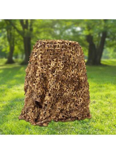CNCEST Camo Army Nets Shade Mesh Hunting Garden Car Outdoor Camping Sun Shelter Tent Woodland Sunscreen Camouflage Net 3x5m For Photography, Tree Houses, Home Decoration, Sunshade (Brown)
