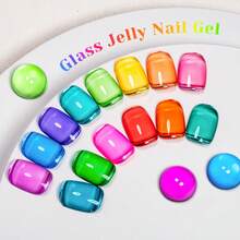 FOUR LILY 10ml Glass Jelly Gel Polish Long Lasting Colorful Spring Summer Ice Transparent Soak Off Varnish Nail Design Nails - Multicolor - View 4
