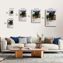 Póster de música vintage minimalista de la banda de rock Blink-182 enmarcado en un marco de madera. Decoración de arte para el hogar, dormitorio o garaje - Multicolor - Ver 5
