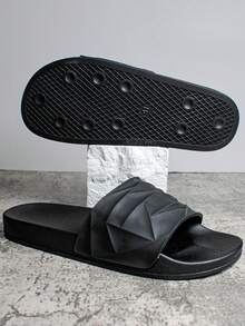 2025 Summer New Soft & Comfortable Non-Slip Casual Slippers, Fashionable Men's Outdoor Beach Sandals - Black - View 5