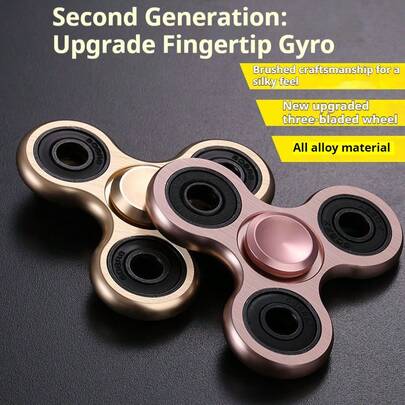 1pc 2026 New Arrival 5-Color Aluminum Alloy Tri-Spinner Fidget Toy, Metal Finger Spinner Toy For Stress Relief - Birthday Gift - Easter Gift - Valentine's Day Gift - Gift - Toy - Easter - New Arrival Best Seller - New Arrival Hot Seller - New Arrival - Toy New Arrival