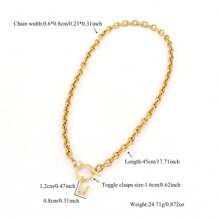 1 peça Nova Moda Zircônia Pave Inicial Pingente Fechos de Alternância Colares de Corrente de Aço Inoxidável Dourado para Mulheres