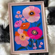 1 pièce Affiche murale d'œuvre d'art abstrait du marché aux fleurs de Rotterdam. Impression sur canevas paysage floral coloré pour la décoration de la maison, salon, bureau. Cadre en option. - Multicolore - Voir 14