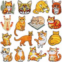 各式刺绣贴布 - 消防车、花朵、小猫、海滩、水果、心形、羽毛，熨烫/缝制贴花，适用于衣服、背包、鞋子、DIY 装饰 - 彩色 - 查看 8