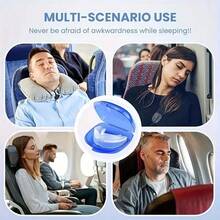 Bandeja dental anti ronquidos, protector bucal de silicona anti ronquidos físicos para el bruxismo para adultos, protector bucal deportivo - Aparatos antirronquidos (juego de tres piezas) - Ver 10
