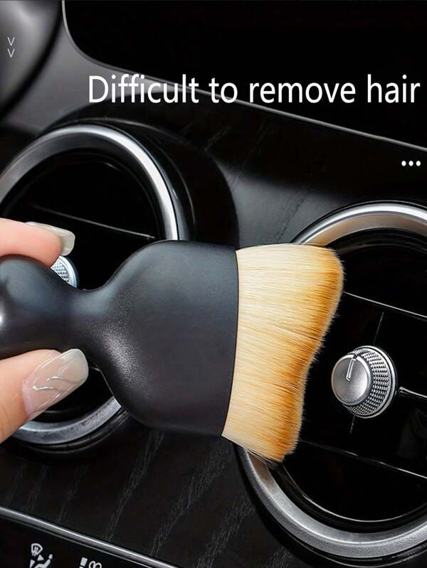 Premium Car Detailing Brush - Ultra-Soft Bristles For Gentle Cleaning, Ergonomic Black Handle, Ideal For Auto Interior Dusting, Deep Cleans Hard-To-Reach Areas, Essential Car Care Accessory, Car Cleaning Accessories