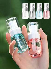 1 pezzo/2 pezzi Bottiglietta spray mini ultra fine, portatile, ricaricabile, spruzzino da viaggio in plastica per trucco, cura della pelle, toner senza profumi - disponibile in vari colori, elementi essenziali da viaggio, accessori per i viaggi, elementi essenziali da viaggio