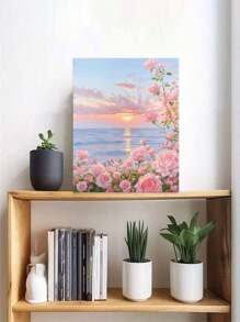 Schönes Blumen Digital-Malset für Anfänger, ultraklares Muster, reichhaltige Farben leicht zum Ausmalen, ermöglicht einfach künstlerische Meisterwerke zu schaffen, geeignet für Dekoration oder als Geschenk, hochleistungsfähiges Digital-Malset, große Auswahl an Mustern, reichhaltige und langanhaltend Farben, erleben Sie das Gefühl eines Meistermalers zu Hause, rahmenlos 40x50cm