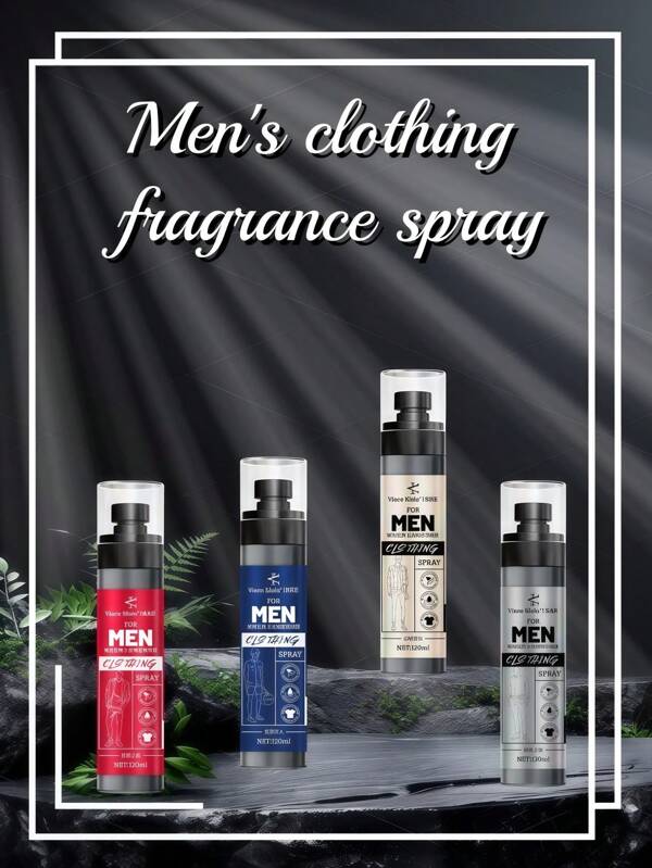 1pc 120ml Men's Clothing Fragrance Spray, Suitable For Clothing, Sofa And Other Odorous Areas, Deodorisation And Fragrance, Long-Lasting Scent, Reduces Smoke Odour, Fresh Body Scent, Air Fragrance, Air Freshener, Perfume, Spray