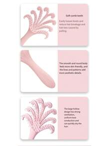 1pc Octopus Shaped Hair Brush, Fluffy Non-Damaging Massage Comb For Wet Or Dry Hair, Portable Home Use, Macaron Colors For Women