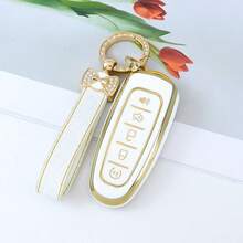 Carrying A Delicate And Cute Keychain And A Soft TPU Keycap With 5 Buttons, Suitable For Ford For Edge For Focus For Flex For Explorer For Taurus For MKS For MKT For MKX Exquisite High-End Keybag Suitable For Girls - KY23 - View 5