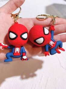 1/4pcs Superhero Spidermanes Keychains Cartoon Spider Man Doll Keyrings Avengers Anime Figure Pendant Keyholder Car Key Chains Christmas Gifts