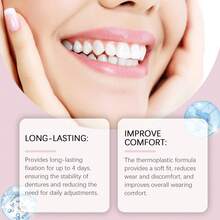 Oralhoe Denture Fixing Adhesive Fixes Dentures To Improve Comfort And Beautify Teeth Denture Fixing Adhesive - 白色 - 查看 4