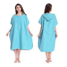 Poncho de surf, toalla poncho, poncho con capucha de microfibra, bata de playa para cambiarse, toalla de playa poncho para adultos - Multicolor - Ver 11