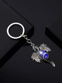 1件时尚欧美复古独特卡通龙形钥匙扣吊坠，适合男士日常佩戴和汽车装饰，可爱哥特风Y2K圣诞礼物创意，包包挂饰，汽车配件，送给老师、朋友、姐妹 - 彩色 - 查看 15