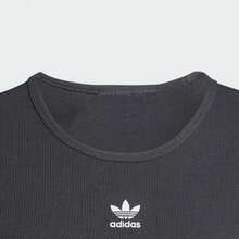 Adidas Originals Women's ESS RIB TEE Short Sleeve Knit Collared T-Shirt TIYY9664 - Black - View 2