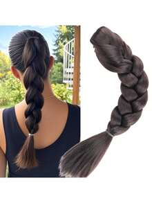 Synthetic 14Inch Grap Claw Clip On Braided Ponytail Hair Extensions Braids Pony Fake Hairpiece For Women All Hairstyles For Daily Use - Nhiều màu - Xem 13
