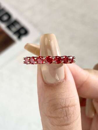 1 件七星排钻石莫桑石订婚戒指结婚戒指 S925 纯银承诺戒指永恒戒指纪念戒指奢华女士珠宝礼物