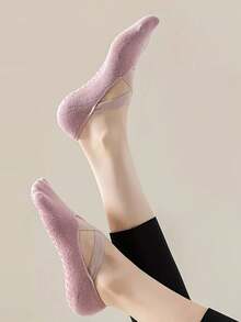 1/3/4 Pairs Of Women'S Pilates Non-Slip Yoga Socks, Grip Socks With Grip, Neutral Hospital Socks, Ankle Support, Shock-Absorbing Sports Socks - Multicolor - View 3