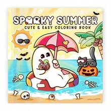 [Handmade Essential] Spooky Summer Healing Painting Coloring Book, Suitable For Beginners, Sketching, Stress Relief, Cute Character Designs, Thick & Opaque, & , Great Gift For Back To School, Mother's Day, Father's Day, Ramadan, Children's Day - Spooky Summer - View 15