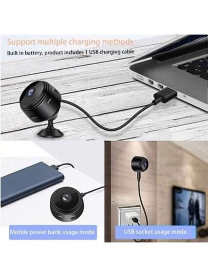1pc/ Mini Wireless WiFi Home Security Camera, HD Video Monitoring, Remote Access Via Smartphone, view 3