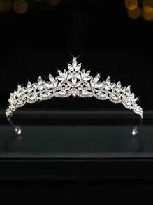 Corona nupcial minimalista, diadema de cristal de aleación multicolor, accesorios para el cabello, adecuado para boda, cumpleaños, fiesta, vestidos de gala
