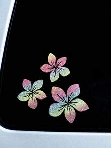 Autocolante auto cu flori strălucitoare, potrivite pentru geamurile mașinii, motociclete