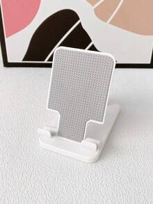Foldable Desktop Phone Holder Compatible With IPhone, Android Phone, Gift For Birthday, Family, Friends Phone Stand, Phone Accessories - Trắng - Xem 2