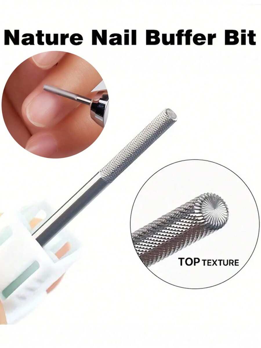 3XF Cuticle Nail Drill Bit, Tungsten Carbide Cuticle Remover Drill Bit Under Nail Cleaner Dead Skin Nail Prepare 3/32" For Electric Nail File - Silver - View 1
