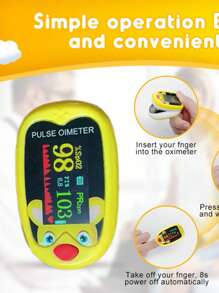 Oxímetro infantil/Oxímetro de dedo/Instrumento de medición de saturación de oxígeno, frecuencia cardíaca y pulso/Recargable