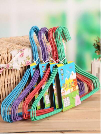 10 pezzi di grucce per abiti, adatte per viaggi, all'aperto, viaggi di lavoro, dormitori, realizzate in ferro, antiscivolo, resistenti, di colore casuale, salva spazio, adatte per abbigliamento da adulti