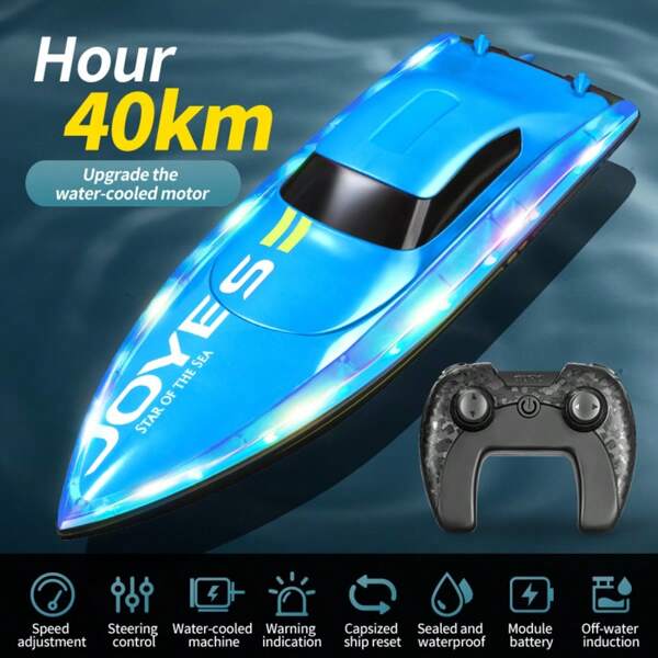 2,4G Fernbedienung Farbige Lichter Boot, erschwingliches Hochgeschwindigkeits-Fernsteuerungsboot, ausgestattet mit Doppelmotoren und Nachtlichtmodus, S4/S6/S7/S11 RC Boot mit 1~3 Batterie, Kinderspielzeug Fernsteuerungsboot, Geschenk für Kinder, Geburtstagsgeschenk, Feiertagsgeschenk, Neujahrgeschenk, Weihnachtsgeschenk