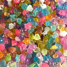 10/20/50pcs Luminous Resin Miniature Animals, Glow In The Dark Duck, Dolphin, Frog, Rabbit, Turtle Figurines, Stake Mount, No Electricity Needed, With For Garden, Party, Micro Landscape, Aquarium, Dollhouse Decor