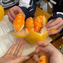 1 件毛绒橙子/榴莲可拆卸果皮挤压娃娃钥匙扣 - 生日/节日/返校/毕业礼物 - 儿童娃娃 - 彩色 - 查看 7