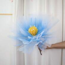 50cm künstlich gefärbte Pfingstrose Große Kunstblume, Fensterdekor, Outdoor Party Straßenführung Kulisse, Fotografie Requisiten, Synthetische Organza Blume