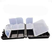 Boîtes de rangement d'appâts pour la pêche, organisateur portable réversible d'hameçons et d'appâts, petite boîte de pêche utilitaire pour les leurres