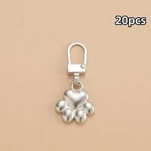 5/10/20pcs Dog Paw Metal Zipper Pulls, DIY Replacement Keychain Suitable For Luggage, Wallets, Jackets, Backpacks, Etc. - Multicolor - View 14