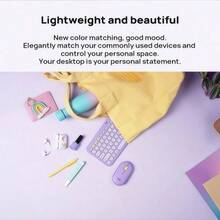 Logitech K380 Bluetooth Wireless Keyboard, Multi-Device Connection, Efficient Office Anytime Anywhere, Ultra-Thin Portable, Compatible With IPad/Tablet/Laptop/Smartphone - Purple - View 3