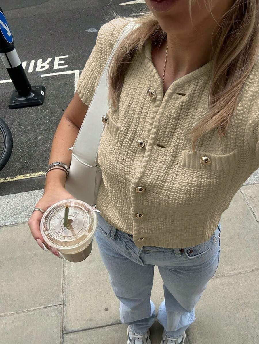 Cárdigan casual y elegante para mujer, apto para calle, vacaciones y uso diario, primavera/verano
