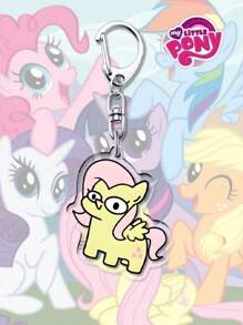 MY LITTLE PONY 1 pièce Porte-clés pendentif avec personnages mignons de la série de dessins animés My Little Pony (Twilight Sparkle, arc-en-ciel Dash, Pinkie Pie, Fluttershy). Convient pour les sacs à dos, les vacances, les faveurs de fête, la décoration de la chambre, la décoration de la maison, la décoration murale, la décoration scolaire, les surprises scolaires, la décoration de dortoir, la rentrée scolaire.