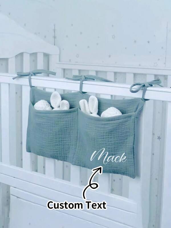 1pc Personalized Baby Diaper Caddy, Embroidered Portable Diaper Organizer, Suitable For Baby Clothes, Diapers, Wipes, Outdoor Shower, Home Decor Gift Back To School