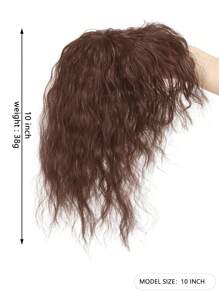 3D Bangs Invisible Seamless Head Hair Water Ripple Hair Air Bangs Head Overhead Natural Invisible Replacement Cover White Hair