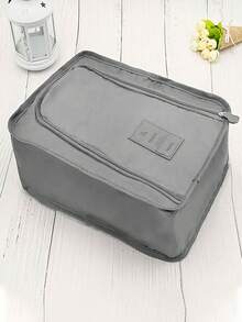 小型旅行鞋袋可折叠防水鞋袋收纳袋-双层鞋袋旅行收纳袋鞋子收纳袋出差旅行用品