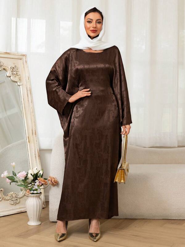Middle Eastern Muslim Clothing, Abaya Fashion, Elegant Bat Sleeve Hooded Shirt, Arab Women's Summer Dress, Summer Dress, Dubai Robe