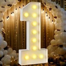3ft Marquee Numbers, Light Up Numbers, Mosaic Numbers For Balloons, Number 1 Balloon Frame, Marquee Light Up Letters,0123456789st Birthday Decorations, First Party Anniversary Decorations