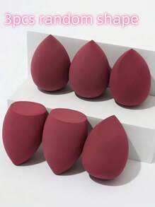 1pc/3pcs/6pcs/12pcMake-Up Sponge, Random Color And Shape, Suitable For All Skin Types, Latex-Free Multi-Purpose Make-Up Sponge For Liquids, Creams And Powders, No Stripes, Smooth Make-Up Applications, Easy To Carry, Simple And Beautiful.