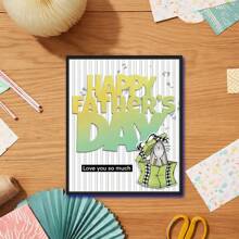 1 Pc Father's Day Metal Cutting Die For DIY Greeting Card Decoration Or Booklet Making, Scrapbooking Album Template Cutting Die For Crafts And Art Lovers